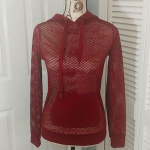 Madden NYC Sz XS mesh hoodie top